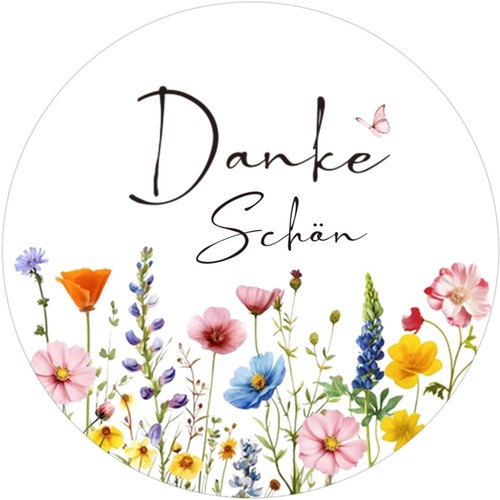 Geschenkaufkleber danke schön - geschenkaufkleber,