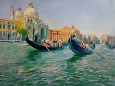 Ölgemälde Venedig Canale