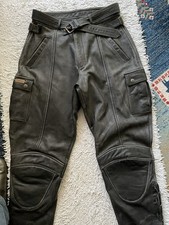 Motorradhose Lederhose Grau