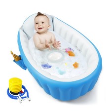 PandaEar Aufblasbare Baby Badewanne, Säuglings Kinder Badewanne mit Luftpumpe, R