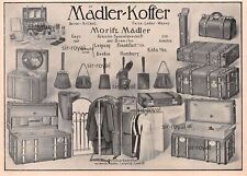 Moritz Mädler Koffer Leipzig - 1914 - Historische Werbung - Reklame ~18x13cm