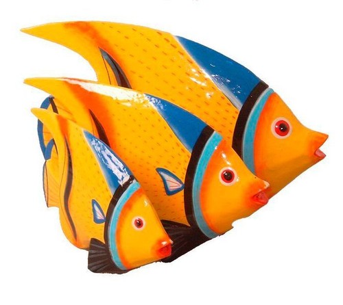 Deko fische aus albesia holz - deko-fische,