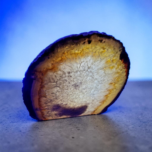 Achat-Geode-Teelichthalter
