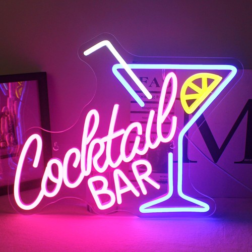 Cocktails bar neon schild led - cocktails,