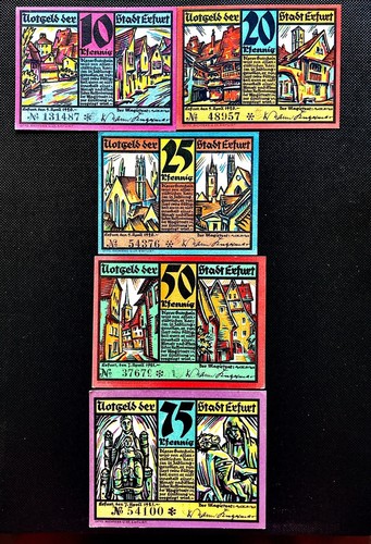 Notgeld stadt erfurt set - stadt, erfurt-set
