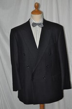 GIORGIO SAKKO Gr.27 (54kurz)  REDA HIGH TWIST-TUCH Business-Blazer DUNKELBLAU