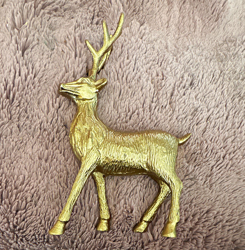 Hirsch dekofigur goldfarben - hirsch,