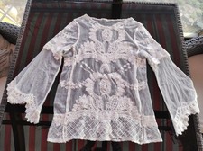 Bluse Spitze Klöppelmuster