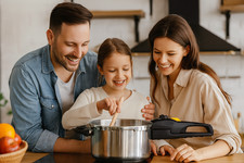 M&K Druckkochtopf Edelstahl 6L Schnellkochtopf + Sicherheitsventil – Top Zustand