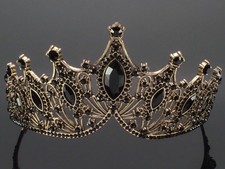 Schwarze Tiara Diadem Krone