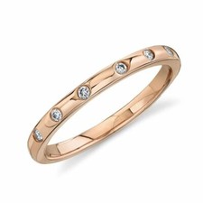 14K Rose Gold Diamant Band