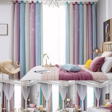 Gardinen Kinderzimmer Blickdicht Vorhang Mädchen Verdunkelung Vorhänge Ösenschal