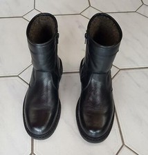 288I) Ital. Girza Leder Stiefel  Country  Schuhe Schwarz   Größe   40  mit Fell 