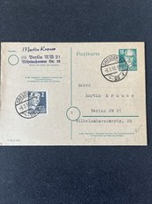 Sowjet. Zone Ganzsache Postkarte MiF - Dresden 06.02.1950 - A138