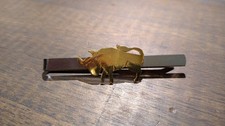 Krawattenklammer Stier Börse gold/silber Krawattennadel Clip Halter