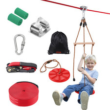 VEVOR 19,8m Zip Line Kit Kinder Zipline Seilbahn Nylon Seilrutsche Hinterhof