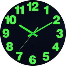 Wanduhr leuchtend holz 30cm - holz,,