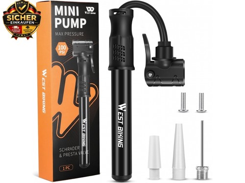 Mini fahrradpumpe aluminium - -,