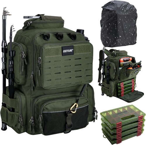 Angelrucksack mit köderbox - angelrucksack,