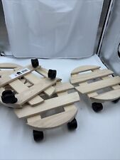 Pflanzenroller 30cm Holz Rollbrett Wagen für Blumen Topf Untersetzer mit Rollen