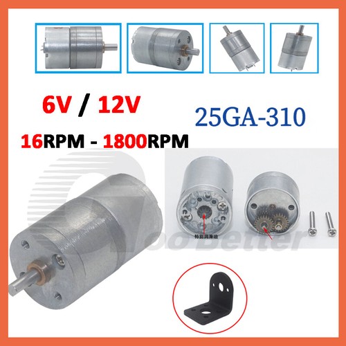 25mm getriebemotor 12v - 6v,