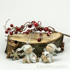 2 Weihnachtsengel Silber mit