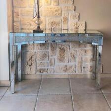 Konsolentisch Spiegelglas Sofatisch mit Crushed Diamond Beistelltisch Wohnzimmer
