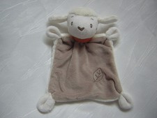 GLOBUS Schmusetuch Kuscheltuch SCHAF LAMM weiß beige braun Blatt Weltentdecker