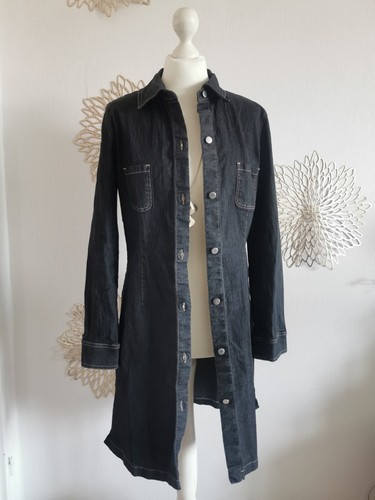 Jeanskleid mantel stretch - jeanskleid,