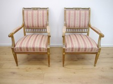 Paar Biedermeier Sessel Mahagoni mit Bronzen sehr bequem gute Erhaltung um 1900