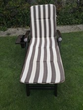 Braune Relax-Gartenliege des marktbekannten österreichischen Herstellers Steiner