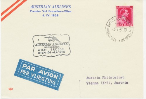Belgien flugpost 1959 - belgien,