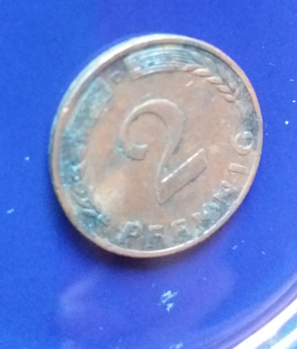 Geld münze 2 pfennig - dm-,