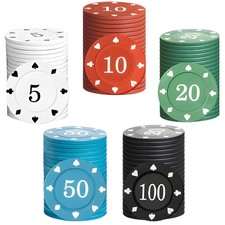100 Stück Casino Pokerchips