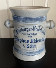 Alter Marburger Kautabak Steinzeug Topf ohne Deckel Sprung Niderehe Sprung 18cm