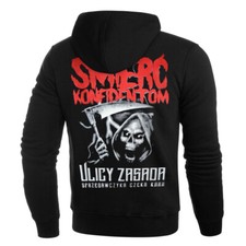 Kapuzenpullover Hoodie Sweatshirt Polen Polska Schwarz Poland Śmierć Konfidentom