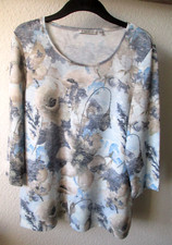 Feines Sweatshirt v.  BICALLA  Gr:L grau/blau/beige Neuw.