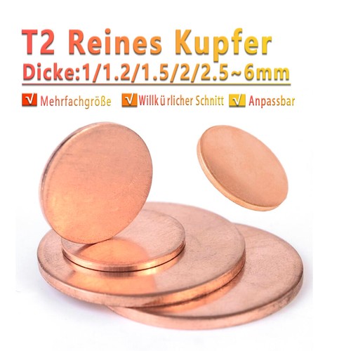 Kupfer ronde kupferblech - t2,