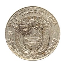 Panama 1/4 Balboa 1947 Vasco