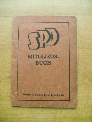 Spd mitgliedsbuch der - -,