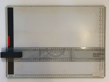 Marabu Flachzeichenplatte DIN A3 mit Zeichenschiene DIN A3 und Combi-Clip