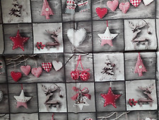 Patchworkstoff  PATCH PANEL,  WEIHNACHTEN, 1  x 1,35 Meter