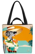 Vintage Fashion Mode Tasche lifestyle kleid retro pop art zeitung frau mädchen