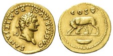Rom - Domitian als Caesar - 69-81 n.Chr. - Aureus - Rv. Wölfin, Romulus u. Remus