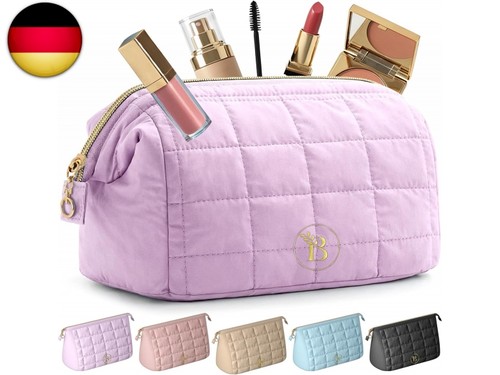 Gesteppte rosa make tasche - rosa,