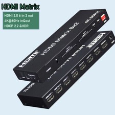 4K 60Hz HDMI 2.0 Matrix Video Switch Splitter 6X2 4X2 2X4 2X2 Matrix mit Audio