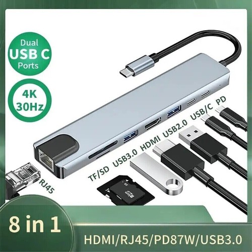 Usb hub mit 4k - 8-in-1,