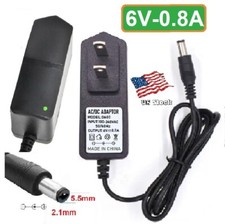 6V 0.8A AC/DC Adapter Power