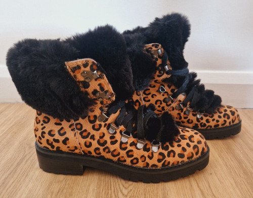 Aldo leopard ponyhaar stiefel - ponyhaar,