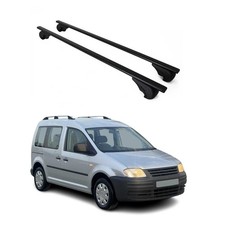 Dachträger Grundtäger für VW Caddy 2004-2020 75kg Metall Schwarz 2 tlg